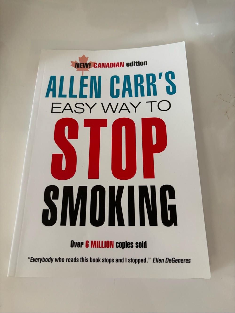 Allen Carr's Easy Way to Stop Smoking - White with Red & Black Text